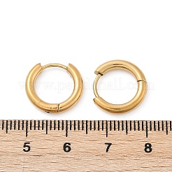 202 серьги-кольца из нержавеющей стали Huggie Hoop&nbsp;EJEW-F111A-14mm-G01