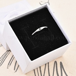 925 регулируемое кольцо из стерлингового серебра с родиевым покрытием RJEW-S397-01P-07