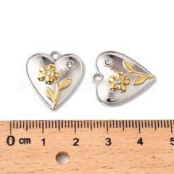 Подвески из нержавеющей стали 304 со стразами STAS-Z145-03GP-03