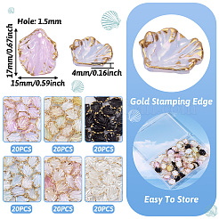 120шт 6 цвета непрозрачные акриловые подвески&nbsp;RESI-TA0002-97