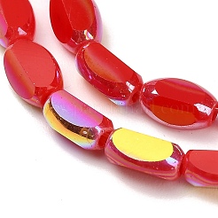 Гальванические непрозрачные стеклянные бусины&nbsp;EGLA-H112-06-HR04