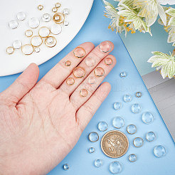 64шт 8 латунные рамки для бусин KK-CN0001-74