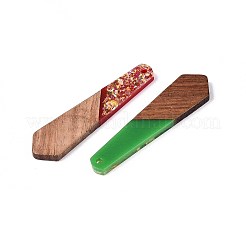 Подвески из непрозрачной смолы и орехового дерева RESI-T060-08A