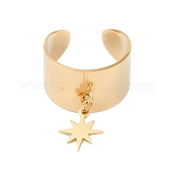 Anelli polsini aperti in acciaio inossidabile 304&nbsp;RJEW-C095-02B-G
