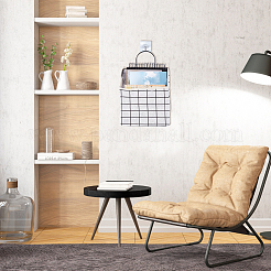 Прикроватная тумбочка из поликоттона с клетчатым рисунком для студенческого общежития AJEW-WH0348-11