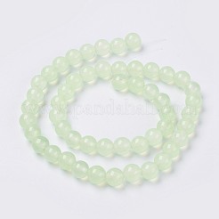 Бусины из натурального белого нефрита G-G756-M-6mm