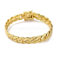 Латунные кубинские браслеты для мужчин и женщин BJEW-Q060-01G