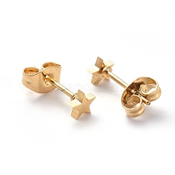 Серьги-гвоздики из нержавеющей стали 304 EJEW-H368-34B-G