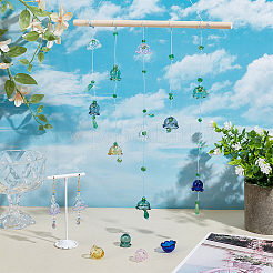 Bouchons de perles de verre transparents&nbsp;GLAA-NB0001-78