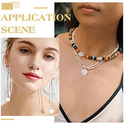 Плоская круглая заготовка 925 подвески из стерлингового серебра STER-BC0003-41A-P