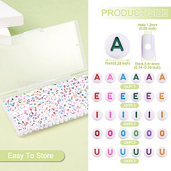 500шт 5 стильные начальные акриловые бусины OACR-TA0001-27