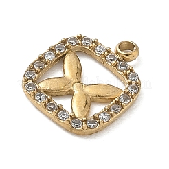 304 Edelstahl mit Kristall-Strass-Anhängern&nbsp;RB-CBA8719-01A-G