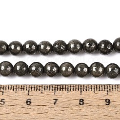 Природного пирита бисер нитей G-S249-01-6mm