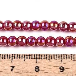 Гальванические непрозрачные стеклянные бусины&nbsp;GLAA-T032-P4mm-AB23