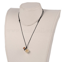 Красивый дизайн регулируемые стекла желающих бутылка кулон ожерелья NJEW-JN01344