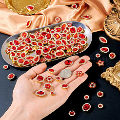 100 шт. пришивные стразы в форме капли/сердца/звезды&nbsp;GACR-TA0001-07B