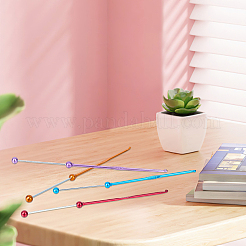 8 шт. 5-х цветные крючки для вязания бисером своими руками из сплава AJEW-CP0006-89