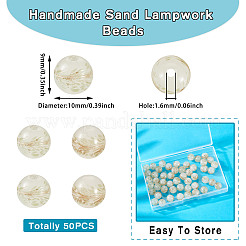 50 шт. бусины ручной работы из песка LAMP-TA0001-60A