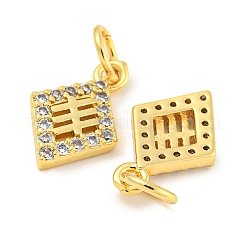 Покрытие стойки латунь микропаве прозрачные подвески из кубического циркония&nbsp;KK-B093-08G