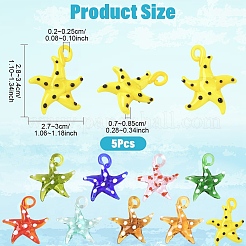 5шт подвески ручной работы лэмпворк&nbsp;LAMP-YW0001-85