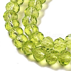 Brins de perles de verre de peinture de cuisson transparente&nbsp;DGLA-A034-T6mm-D05