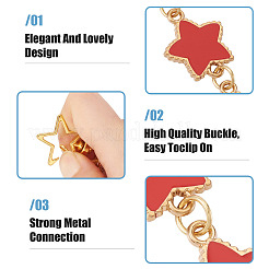4 шт. сплав эмалированные цепи-удлинители для сумок&nbsp;HJEW-TAC0105