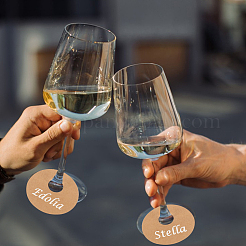 Бумажные подвески для бокалов для вина&nbsp;LS-AJEW-WH0009-60A-02