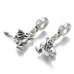 Tibetische Legierung europäische baumelnde Charms&nbsp;X-MPDL-N039-011