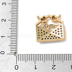 Latón micro pavimenta los colgantes coloridos de la circona cúbica&nbsp;CU-CBA4231-06B-G
