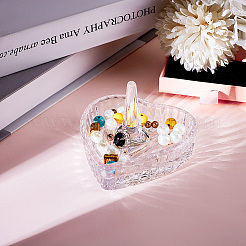 Сердечки стеклянные пластины для украшений для ожерелья&nbsp;ODIS-WH20002-05A