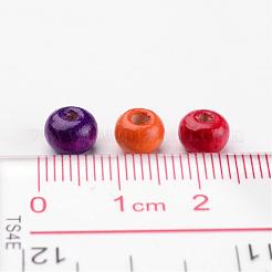 Бессвинцовые круглые бусины из натурального дерева X-TB092MY