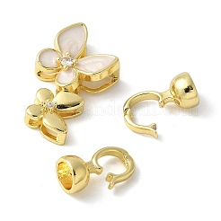 Проложить латунный прозрачный кубический цирконий над застежками&nbsp;KK-M320-17G