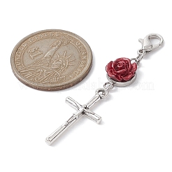 Décorations de pendentif croix crucifix en alliage&nbsp;HJEW-JM01146