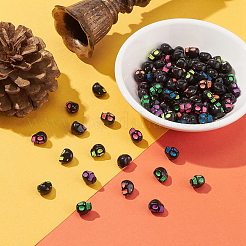 Непрозрачные черные акриловые бусины MACR-YW0002-80