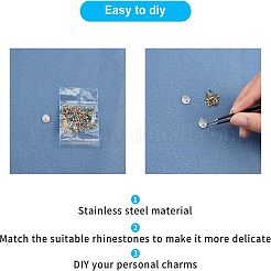 Подвеска из нержавеющей стали 304 со стразами&nbsp;STAS-UN0007-21P