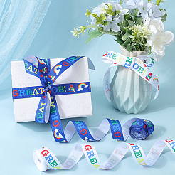 2 рулон 2 стиля полиэстеровая цветная печатная лента в рубчик на школьную тематику OCOR-GF0004-23B