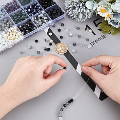 995шт 15 стиля стеклянные бусины GLAA-PH0003-17