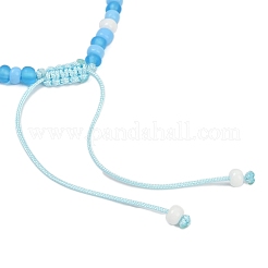 Schildkröte synthetische türkis geflochtene Perlenarmbänder für Frauen&nbsp;BJEW-JB11694