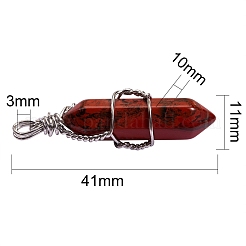 5pcs 5 natürliche Edelsteinanhänger im Stil&nbsp;G-SZ0001-13