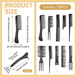 Set di 10 pettine per capelli in plastica e 10 fermagli a coccodrillo per parrucchiere&nbsp;DIY-TA0015-58