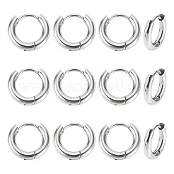 6 пара серег-колец Huggie Hoops из нержавеющей стали 202&nbsp;EJEW-TA0001-57A