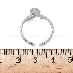 Фурнитура для открытых манжетных колец из нержавеющей стали 304 RJEW-A079-10D-P