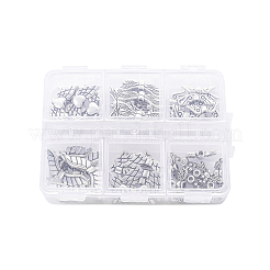 6 стиль бусинок из сплава в тибетском стиле&nbsp;TIBEB-YW0001-03AS