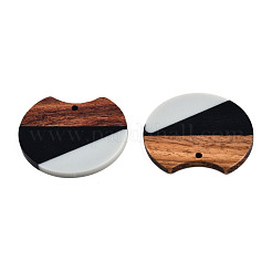 Pendentifs tricolores en résine et bois de noyer&nbsp;RESI-S358-77A