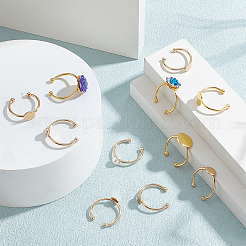 24 шт. 4 стиля регулируемых колец для пальцев из нержавеющей стали 304&nbsp;STAS-PH0006-11