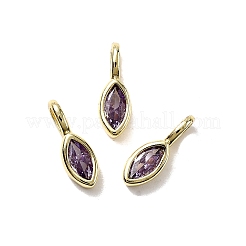 Pferdeauge Messing Micro Pave Zirkonia Charms&nbsp;KK-C134-17B