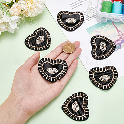 Сердце с аппликацией от сглаза DIY-WH0401-28