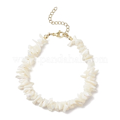 Braccialetti di perline di conchiglia in madreperla bianca naturale per amicizia di coppia&nbsp;BJEW-JB11533-02