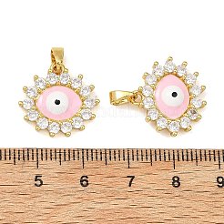 Ciondoli in ottone con pavé di zirconi chiari&nbsp;CU-T001-06G-B