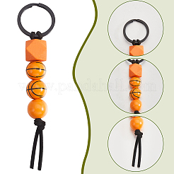 7 Stück 7 Farben Holzschlüsselanhänger&nbsp;KEYC-SP0001-08